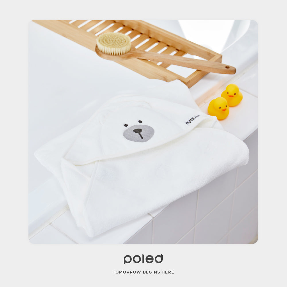 Poled | フード付き バスタオル 大判サイズ 簡単着脱