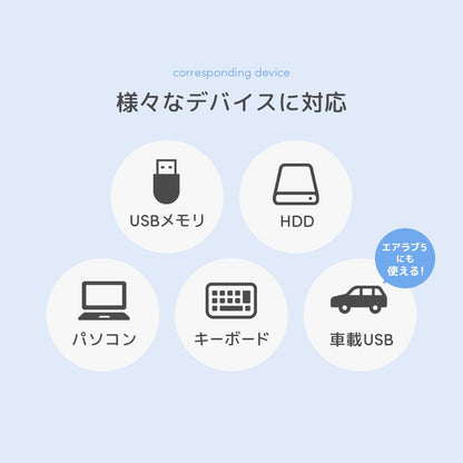 エアラブ5対応 | USB Type-C 延長ケーブル 2m 5V/3A