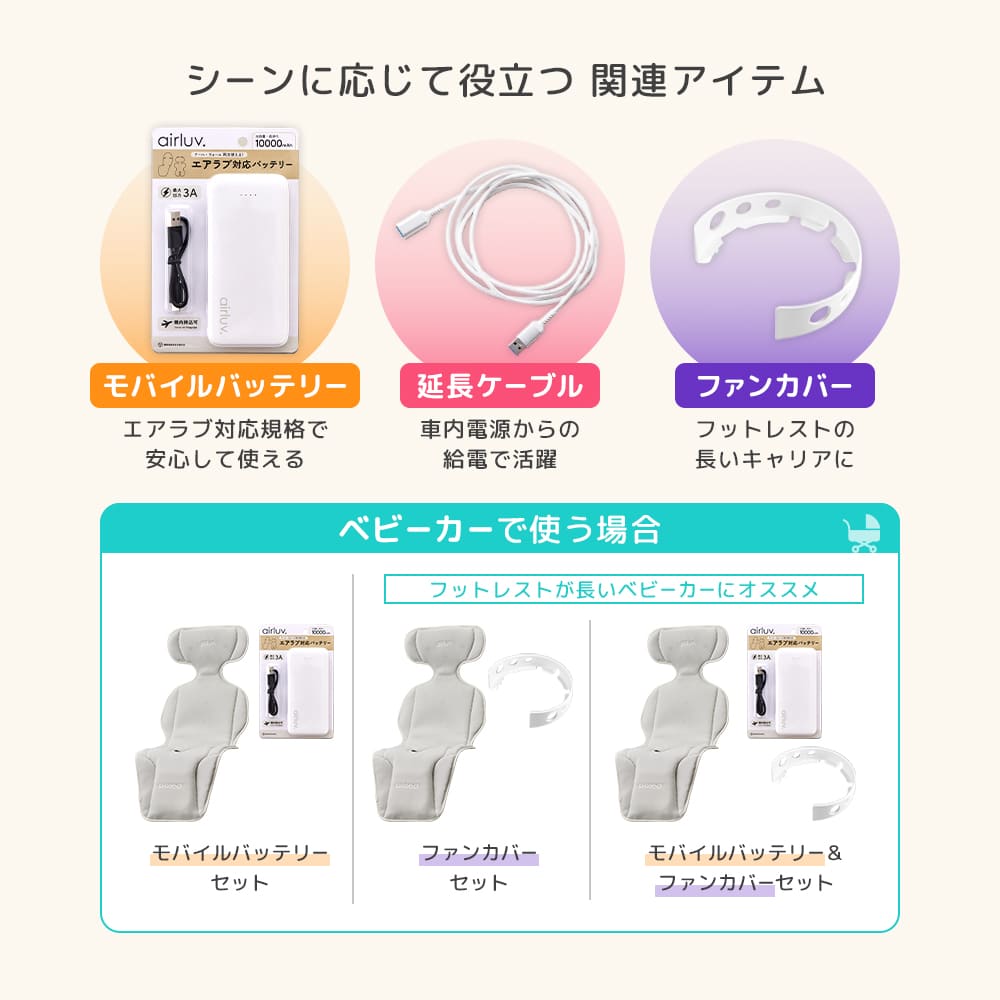 【在庫限り20％OFF】 [公式]エアラブ4プラス ロリポップ | airluv4+ lollipop 送風機付きクールシート