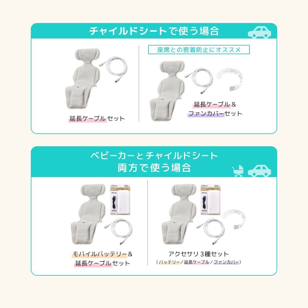 【在庫限り20％OFF】 [公式]エアラブ4プラス ロリポップ | airluv4+ lollipop 送風機付きクールシート