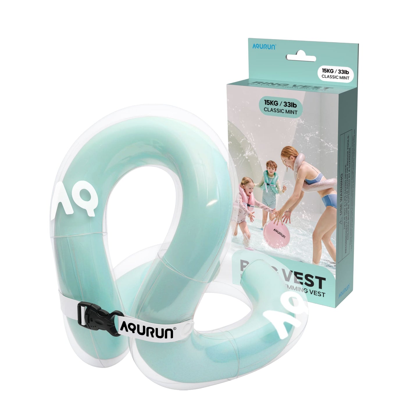 AQURUN リングベスト 着る浮き輪 水泳補助具 子供用